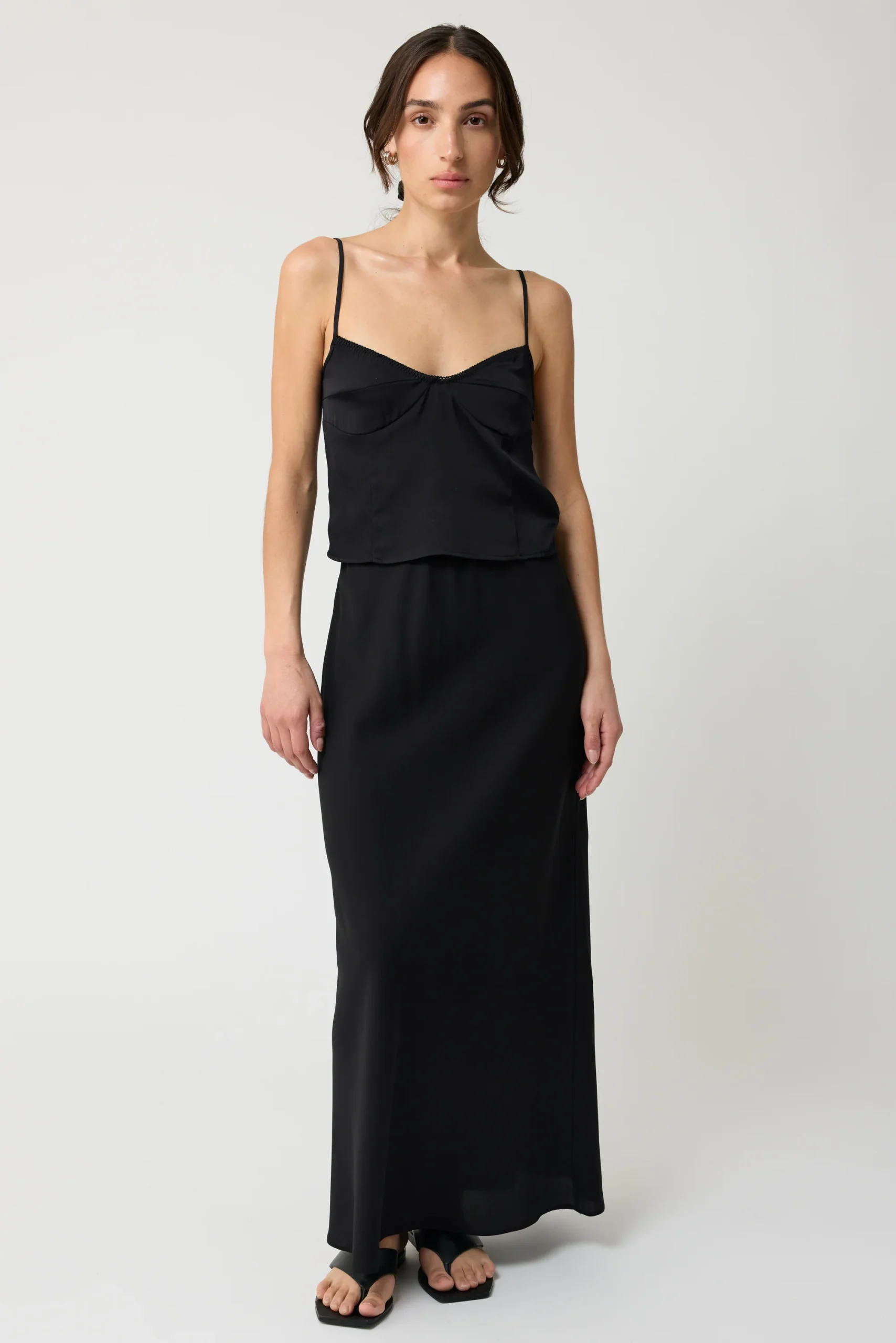 Plunged Neck Silk Cami - Image 4