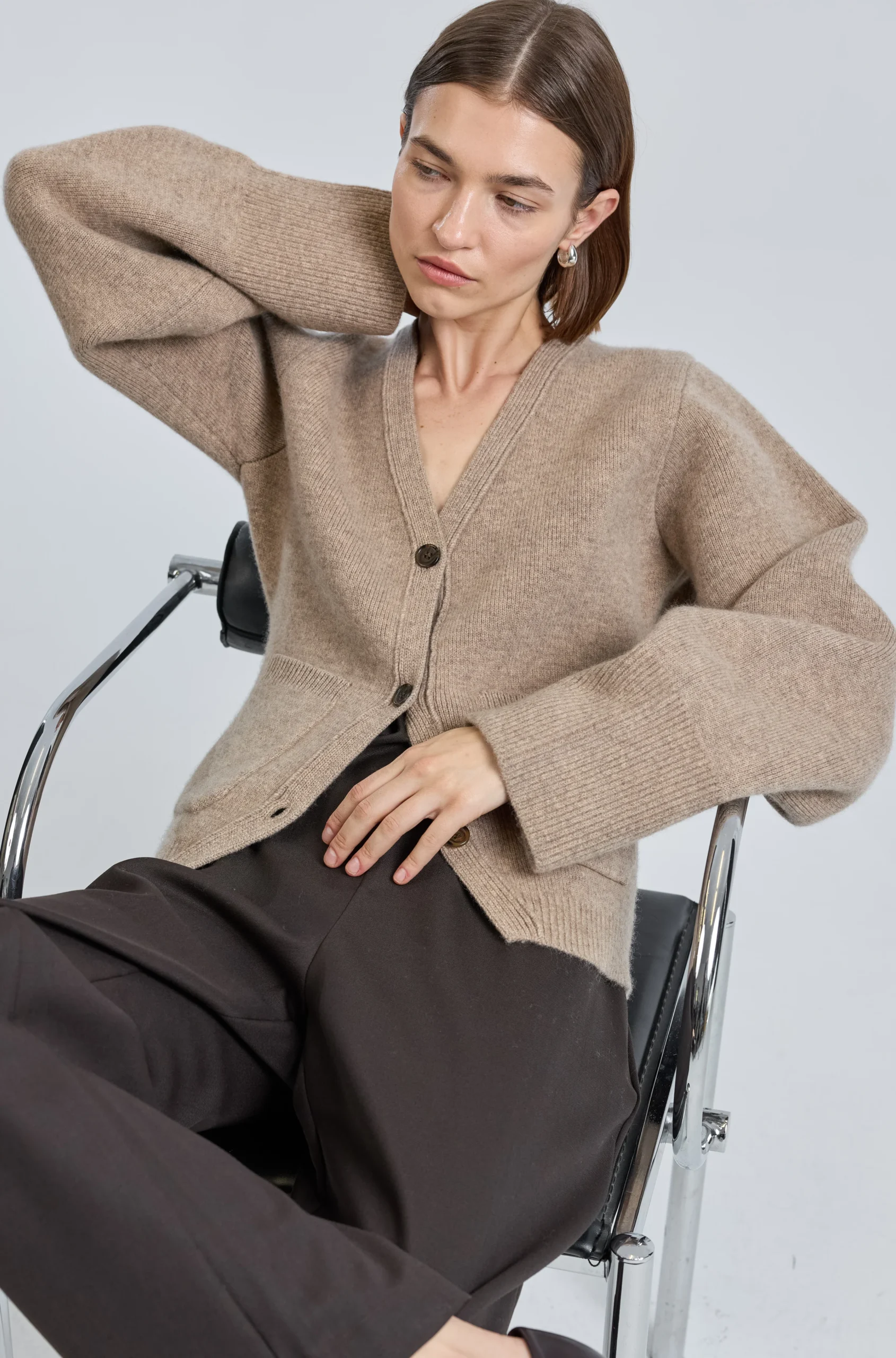 V Neck Cardigan - Image 2