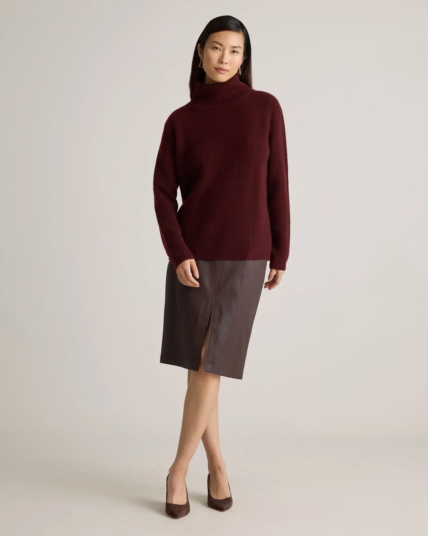 Mongolian Cashmere Fisherman Turtleneck Sweater - Image 3