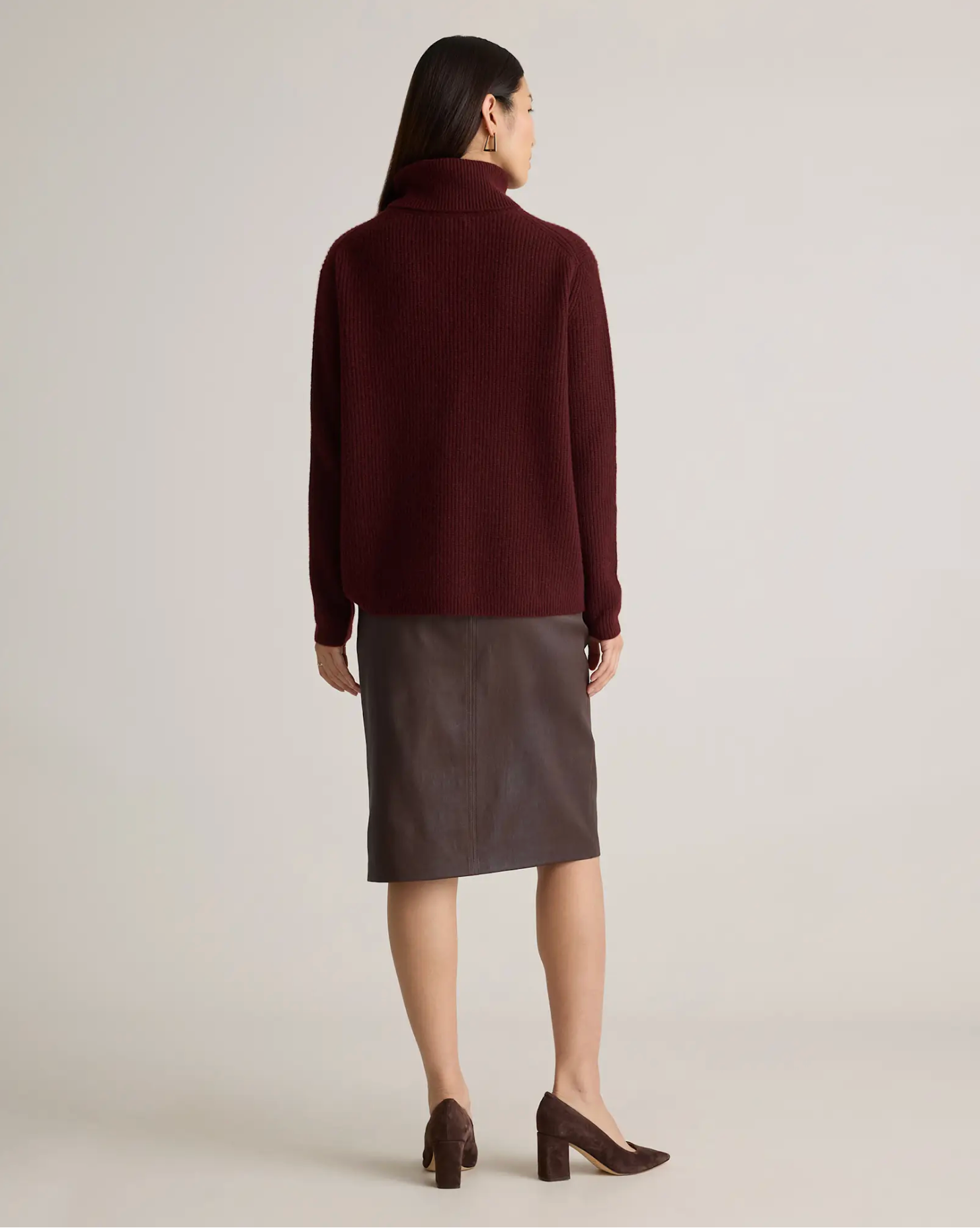 Mongolian Cashmere Fisherman Turtleneck Sweater - Image 7