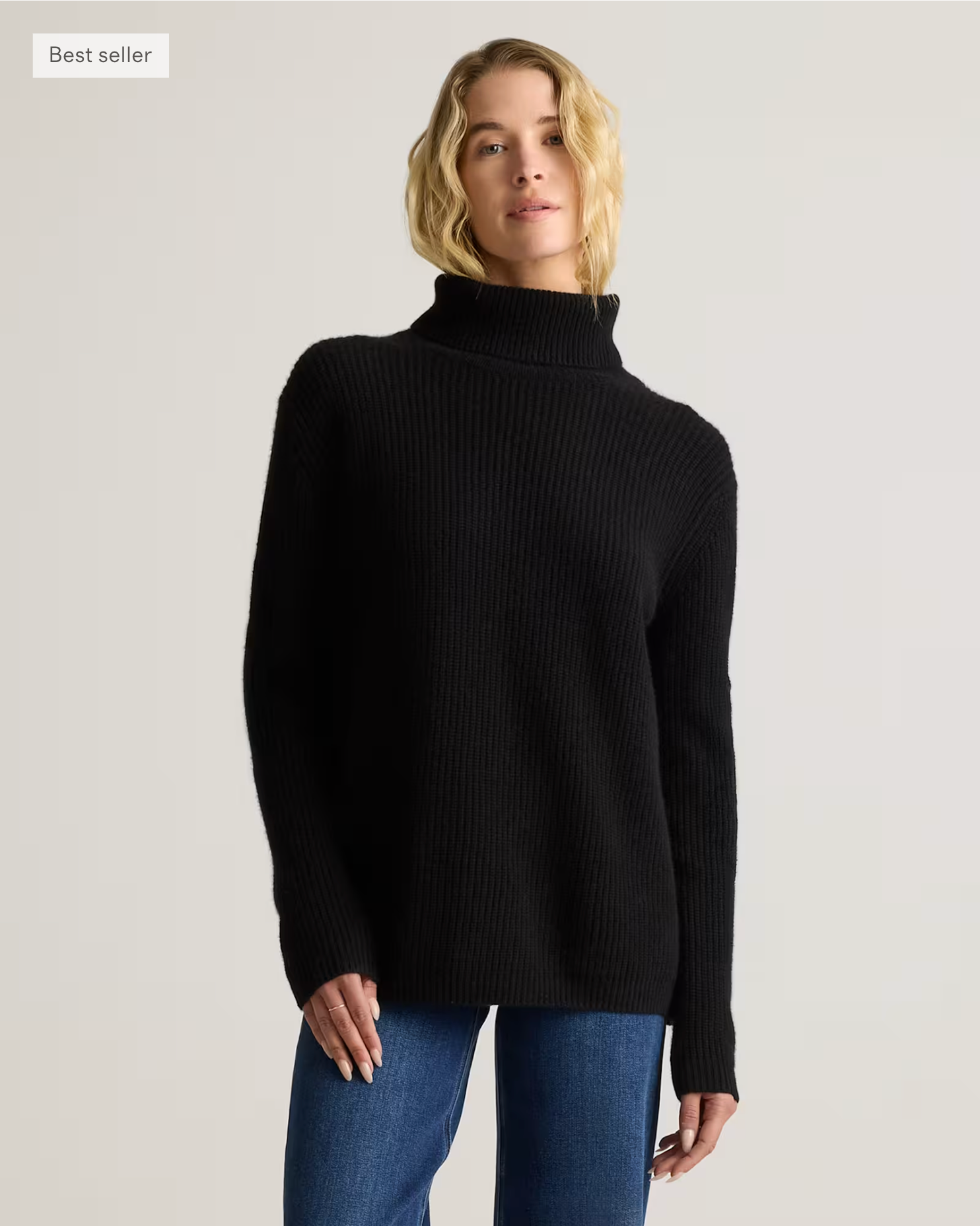 Mongolian Cashmere Fisherman Turtleneck Sweater - Image 8