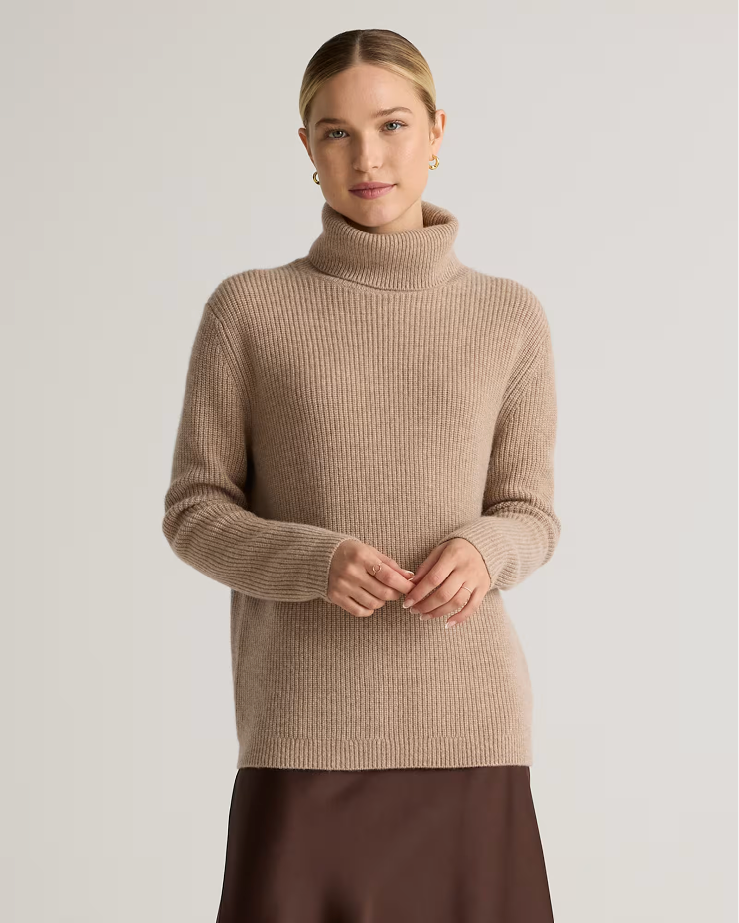 Mongolian Cashmere Fisherman Turtleneck Sweater - Image 12
