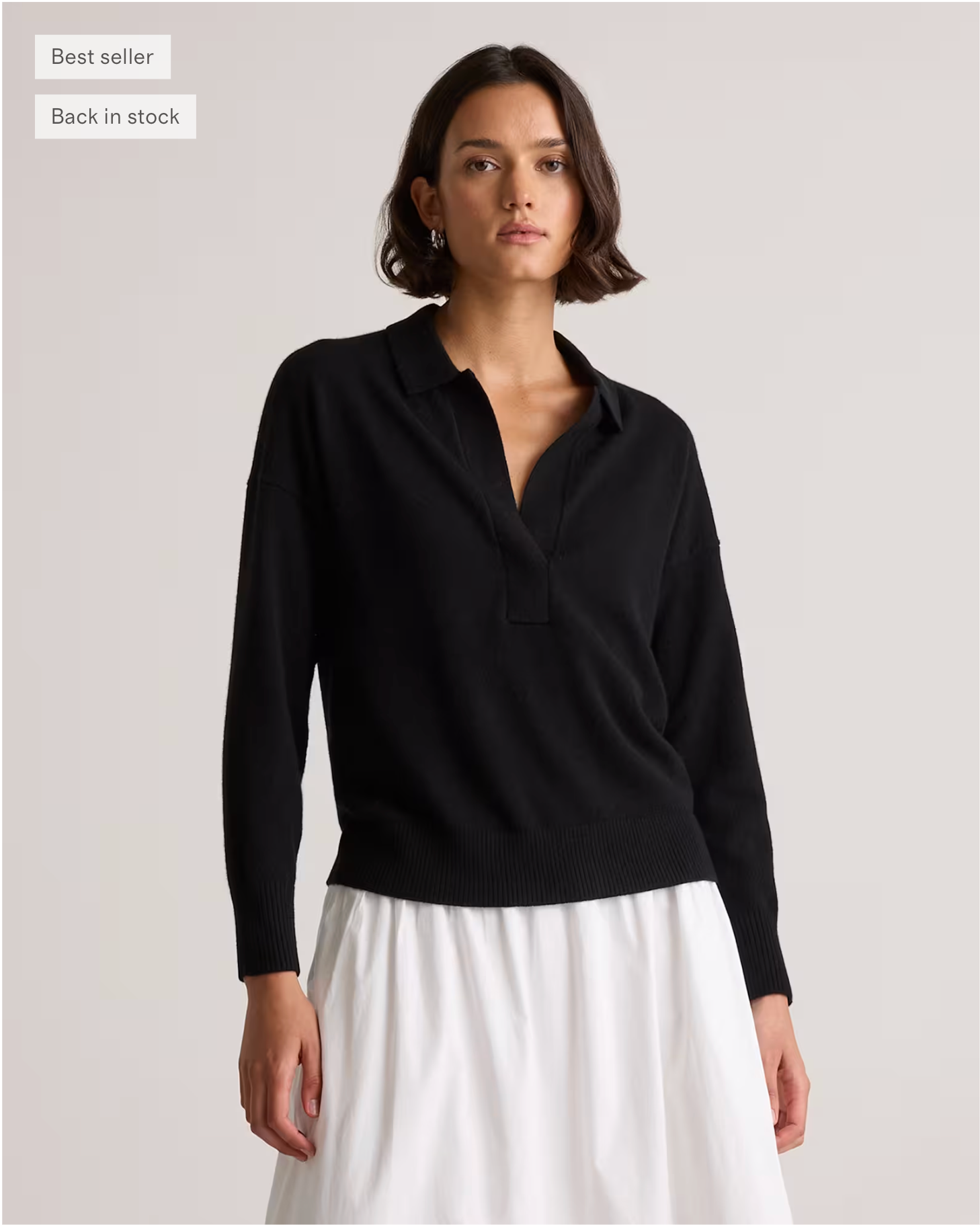 Mongolian Cashmere Polo Sweater - Image 11