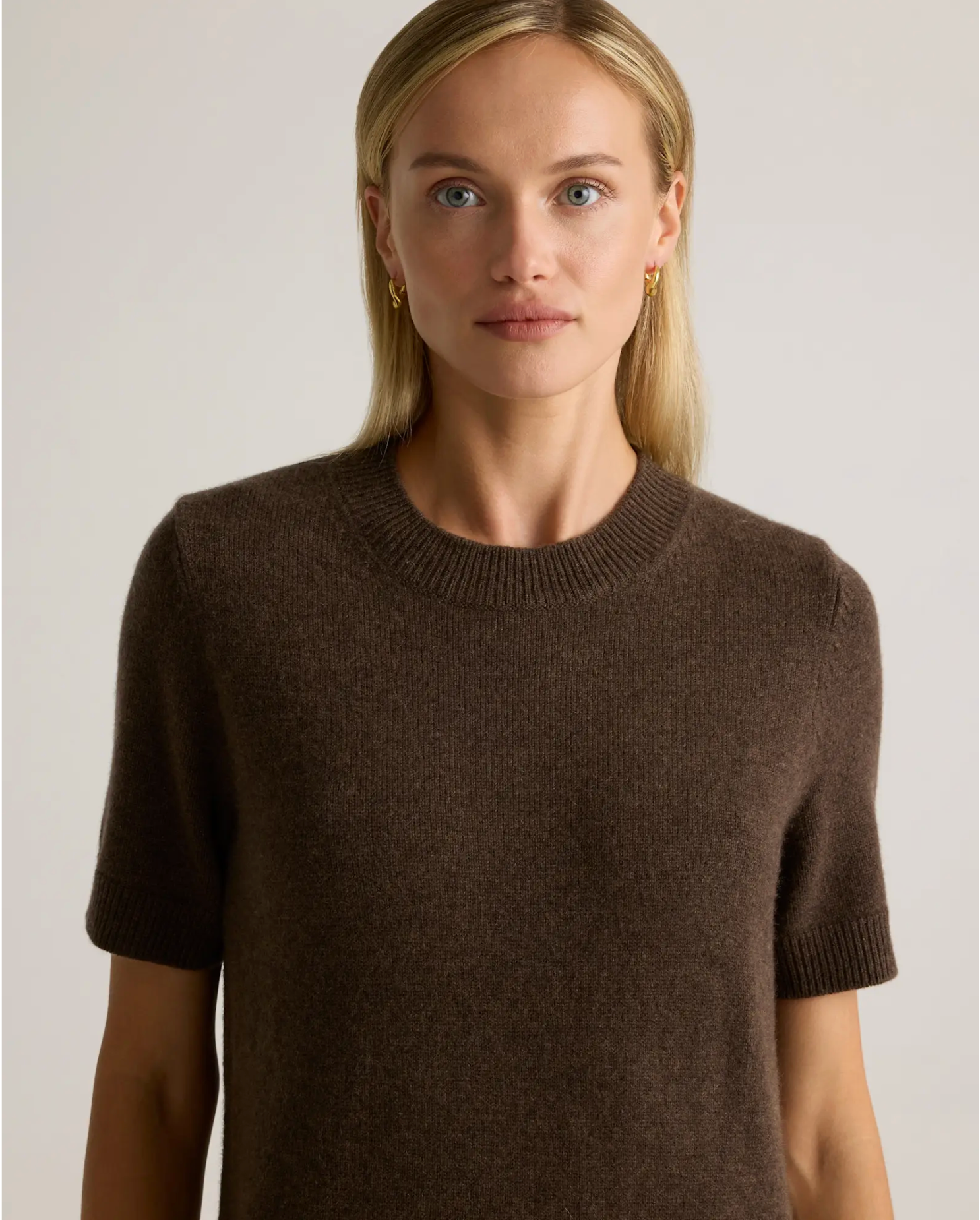 Mongolian Cashmere Short Sleeve Mini Dress - Image 3