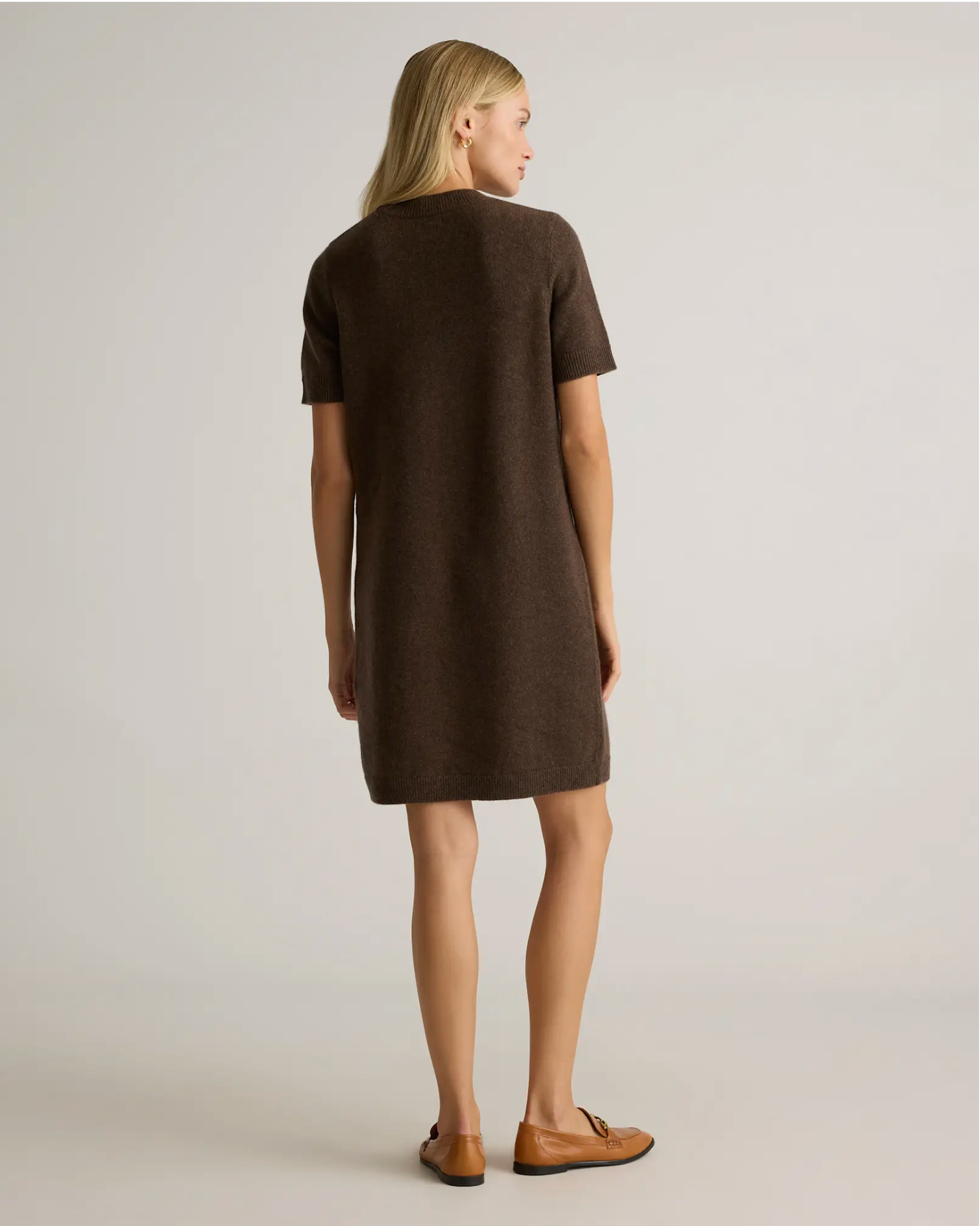Mongolian Cashmere Short Sleeve Mini Dress - Image 4