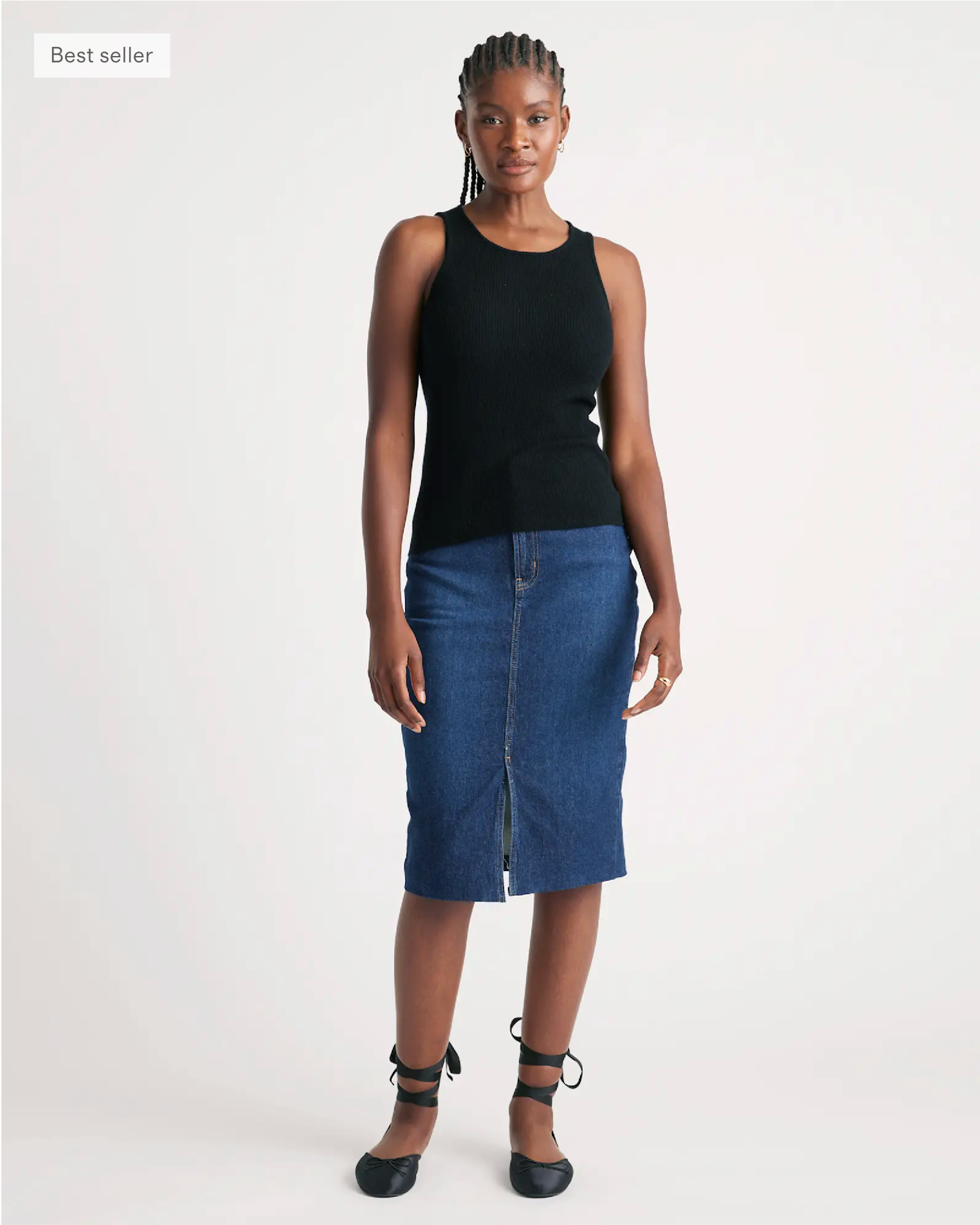 Featherweight Cashmere Ribbed Tank - Image 2