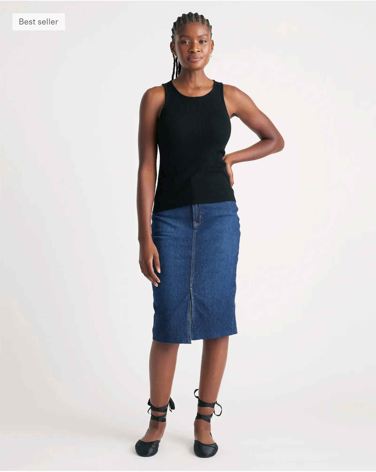 Featherweight Cashmere Ribbed Tank - Image 7