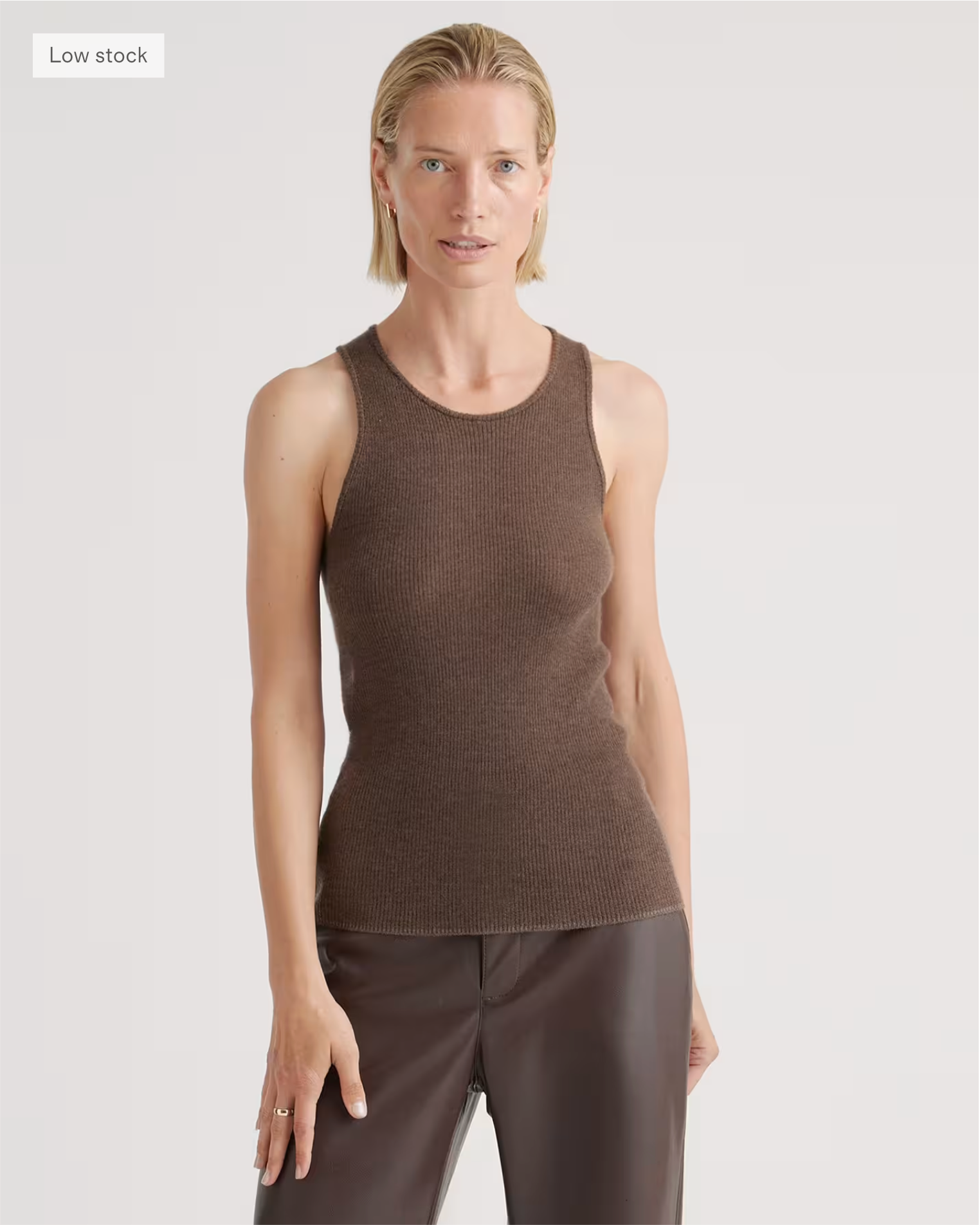 Featherweight Cashmere Ribbed Tank - Image 8