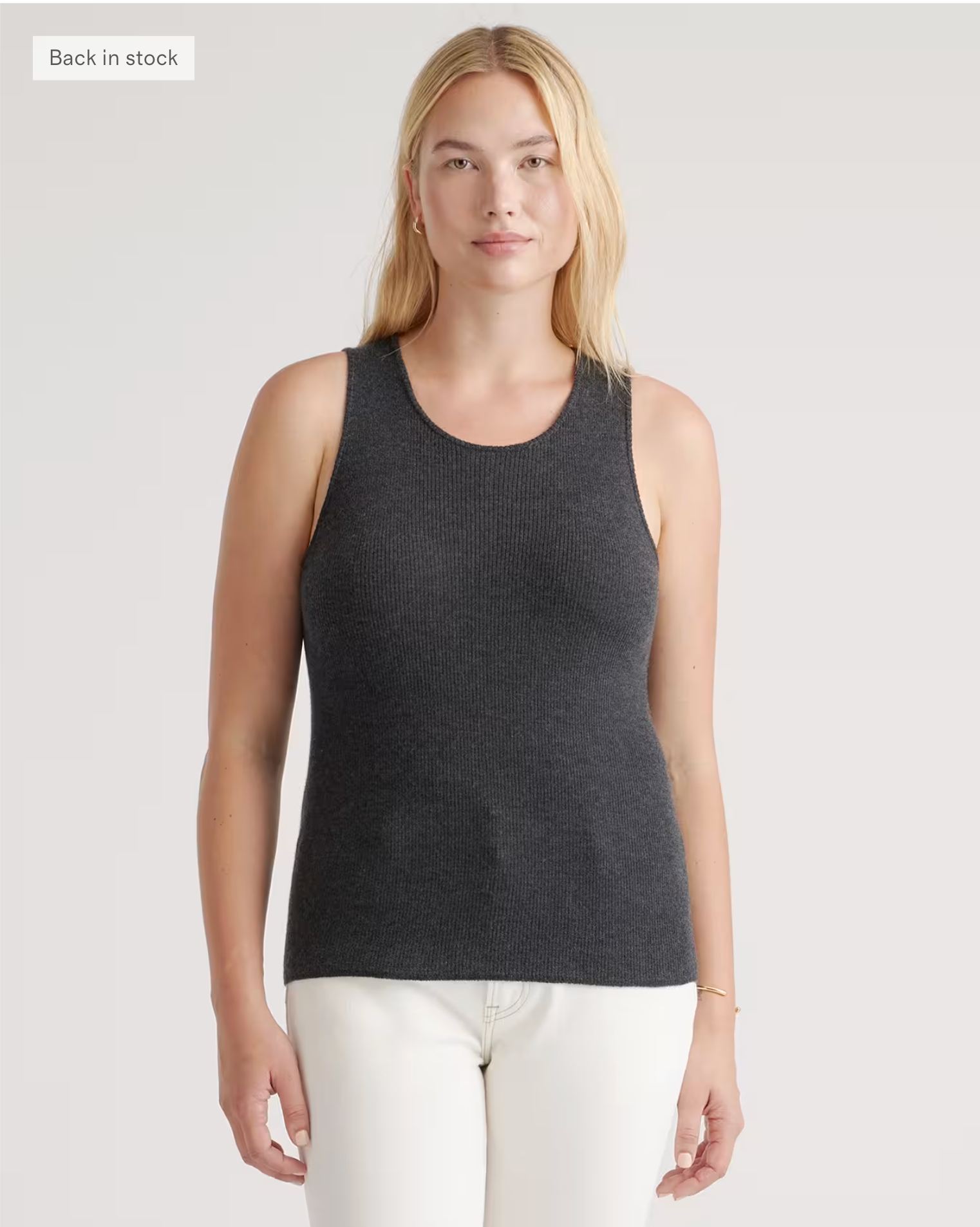 Featherweight Cashmere Ribbed Tank - Image 9