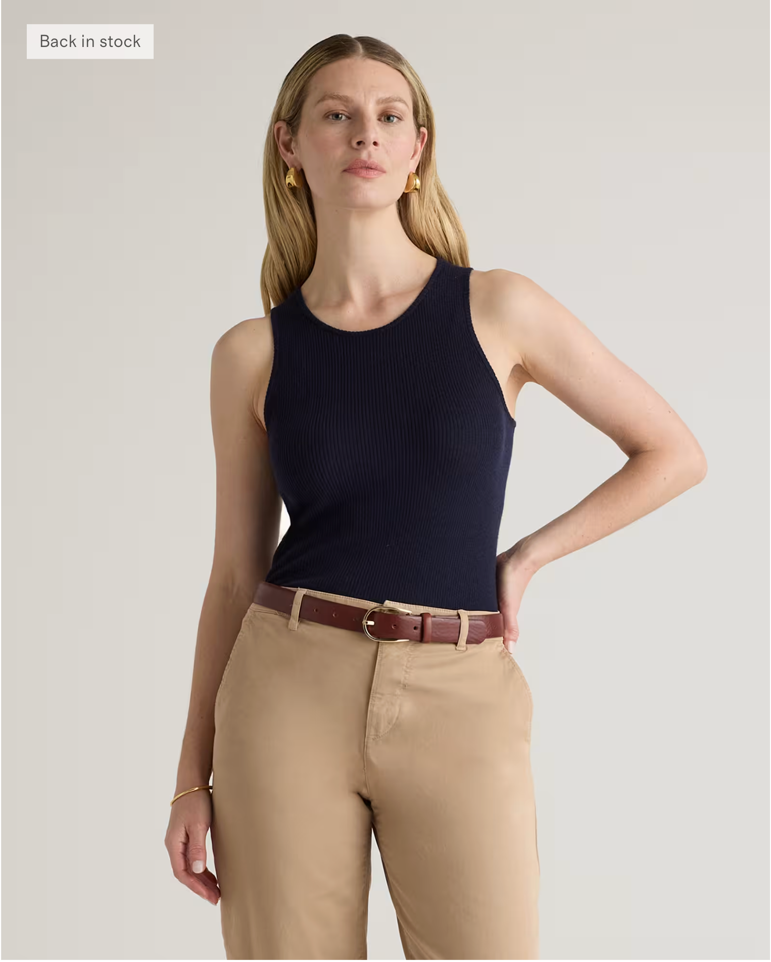 Featherweight Cashmere Ribbed Tank - Image 10
