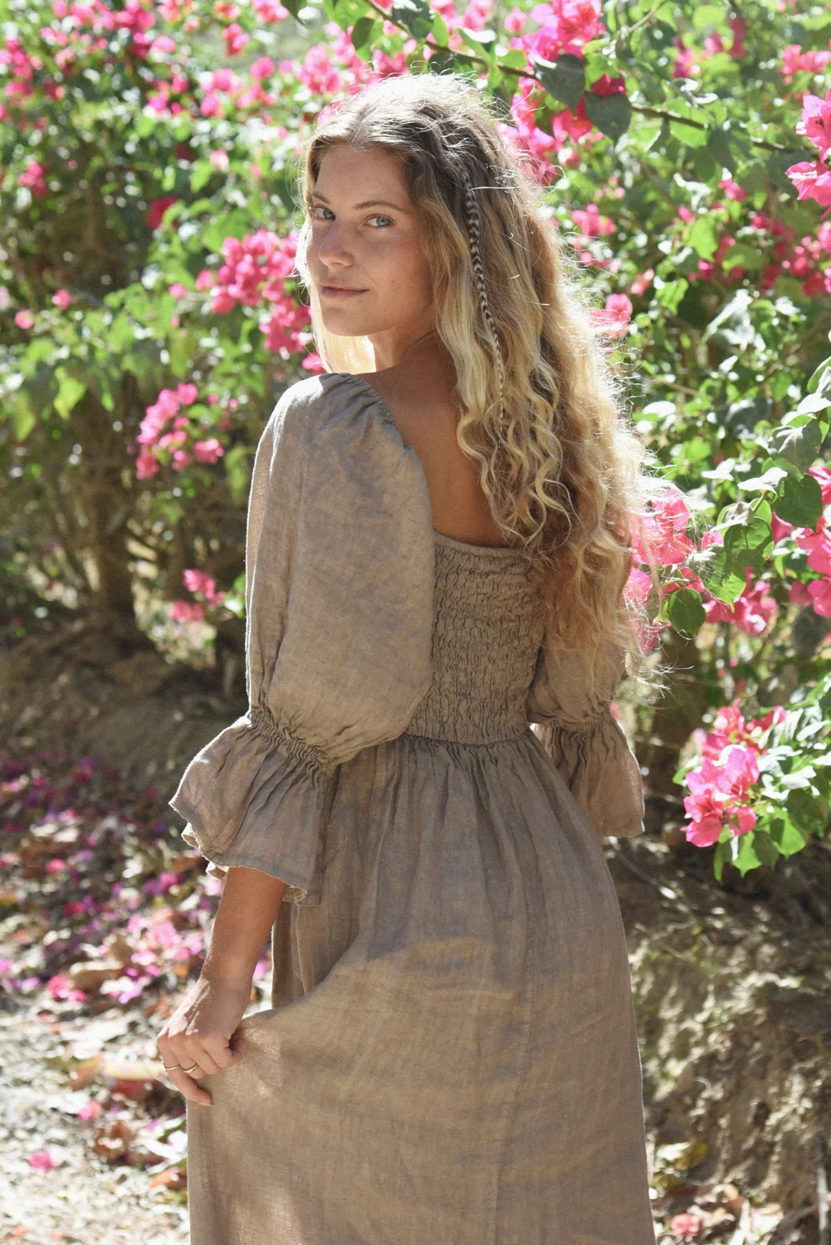 The Deia Dress // Taupe - Image 5