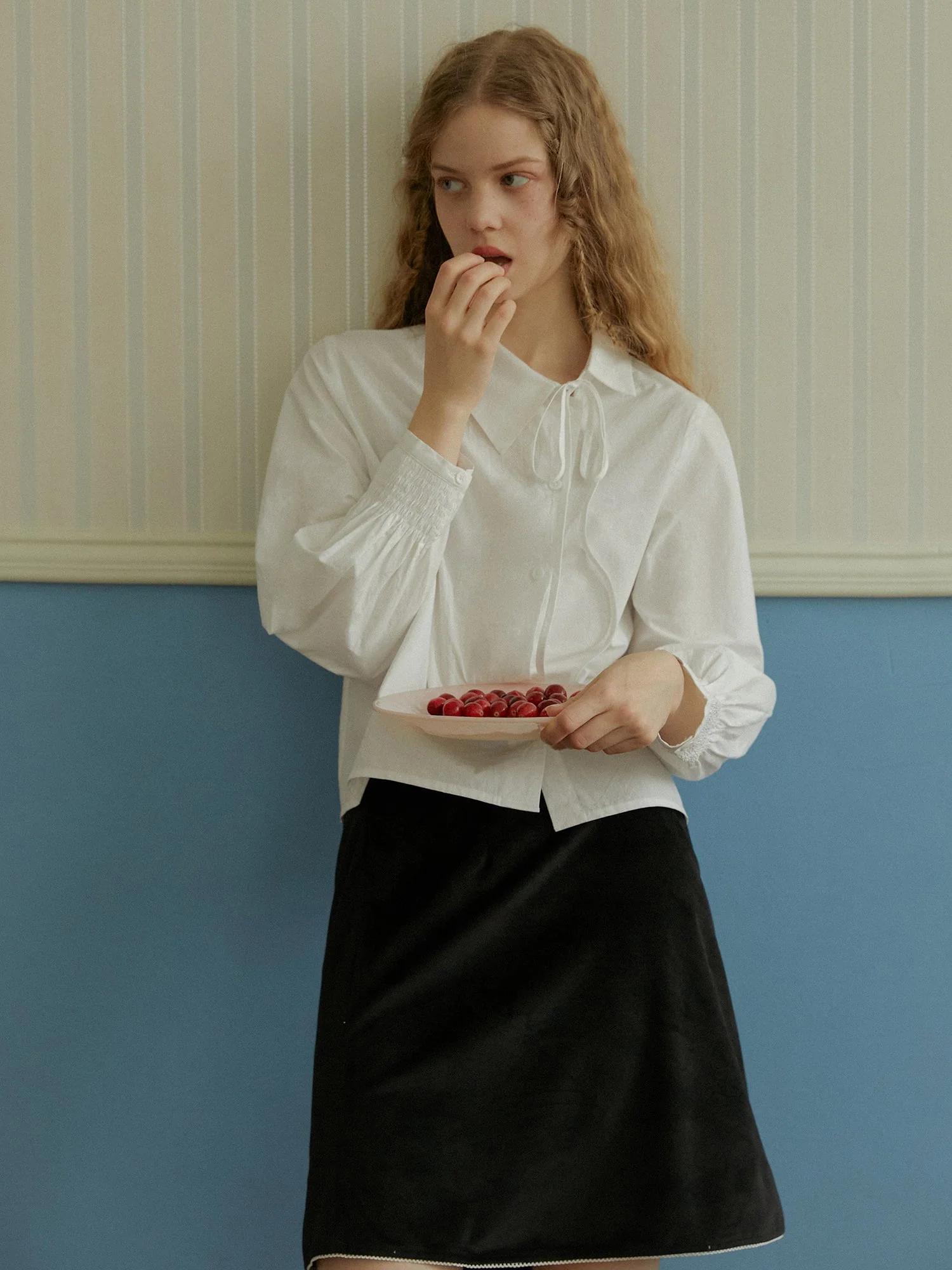Llano Asymmetric Lace Embroidered Shirt - Image 2
