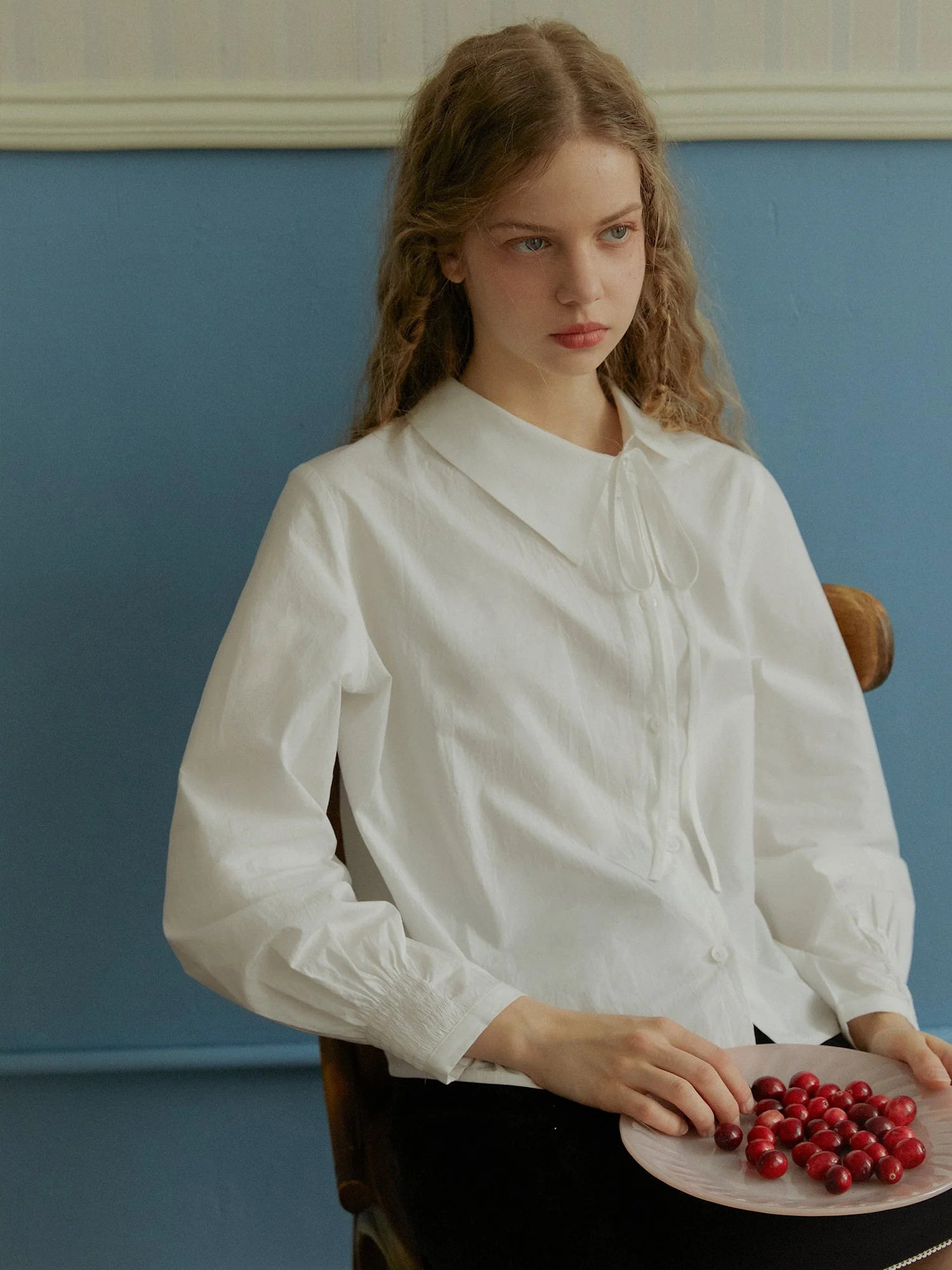 Llano Asymmetric Lace Embroidered Shirt - Image 3