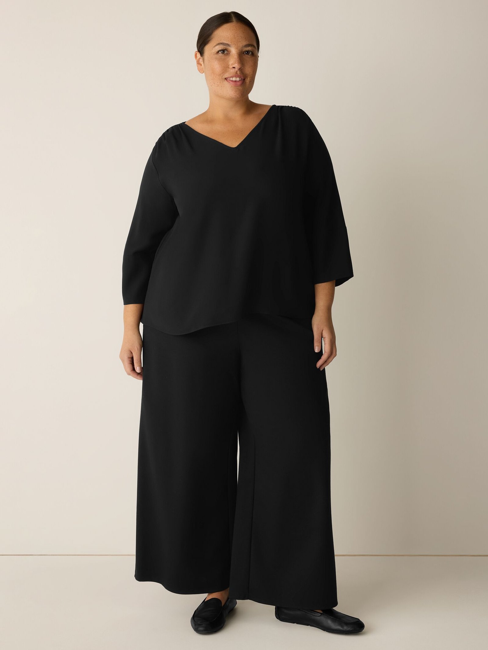 Silk Georgette Crepe V-Neck Top - Image 8