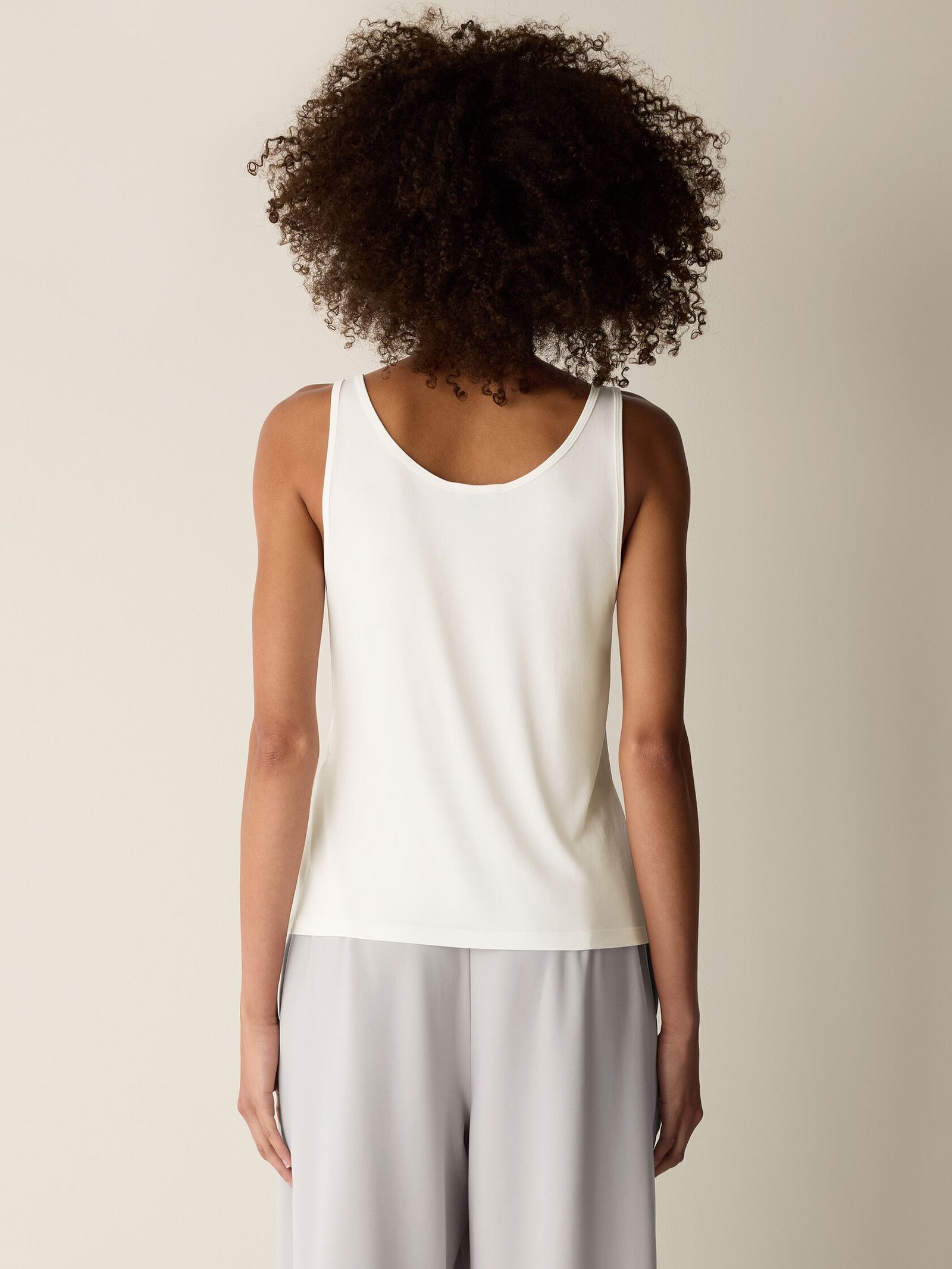 Stretch Silk Jersey Scoop Neck Tank - Image 3