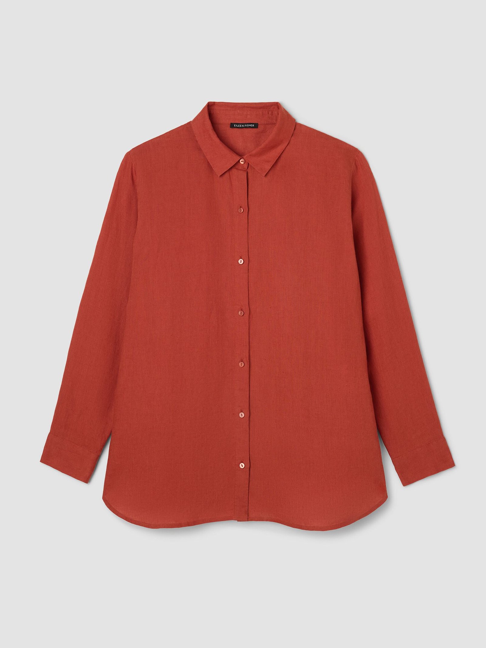 Organic Handkerchief Linen Classic Collar Shirt - Image 6