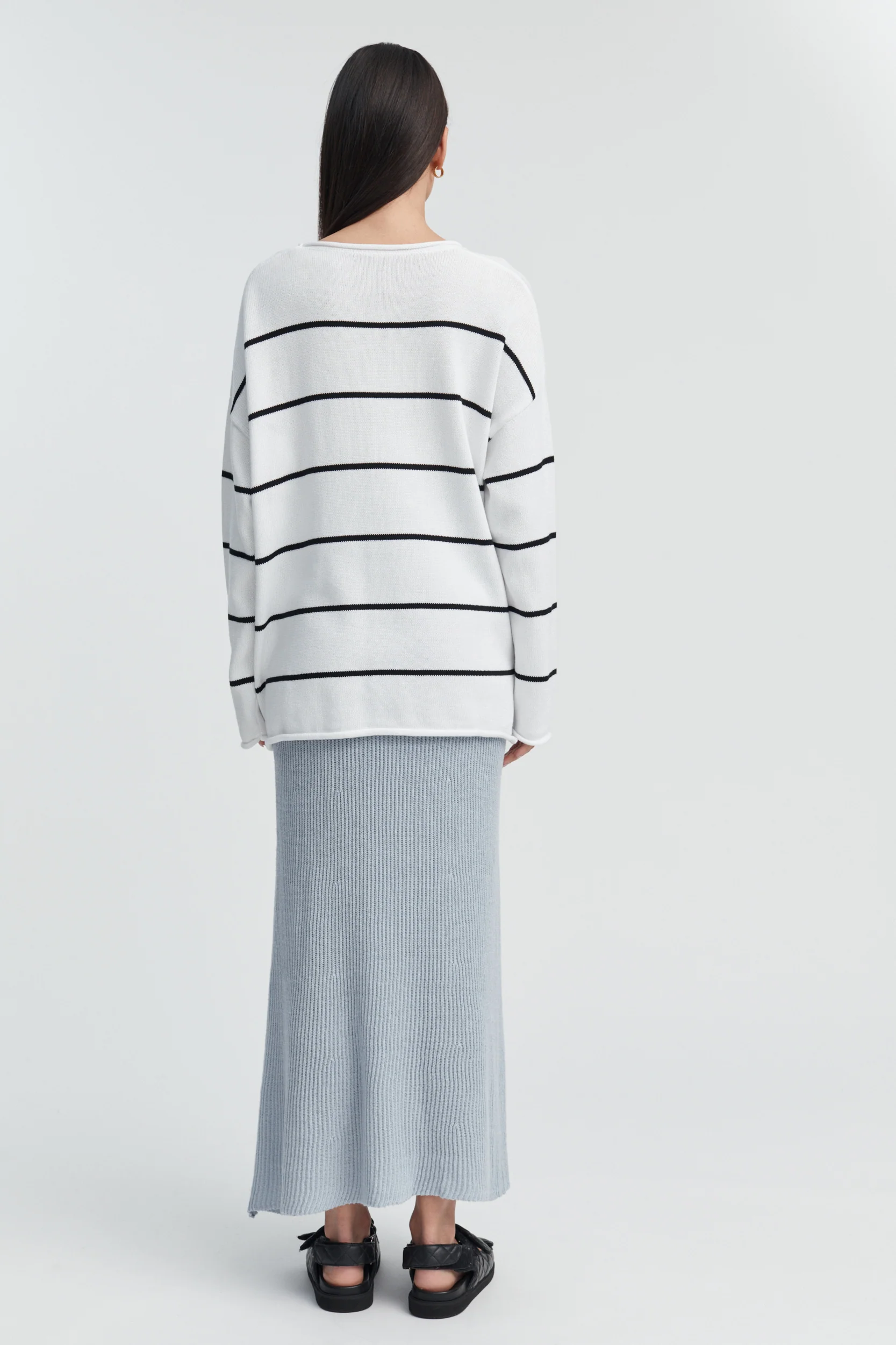 Stripe V Neck Knit Jumper - Image 14