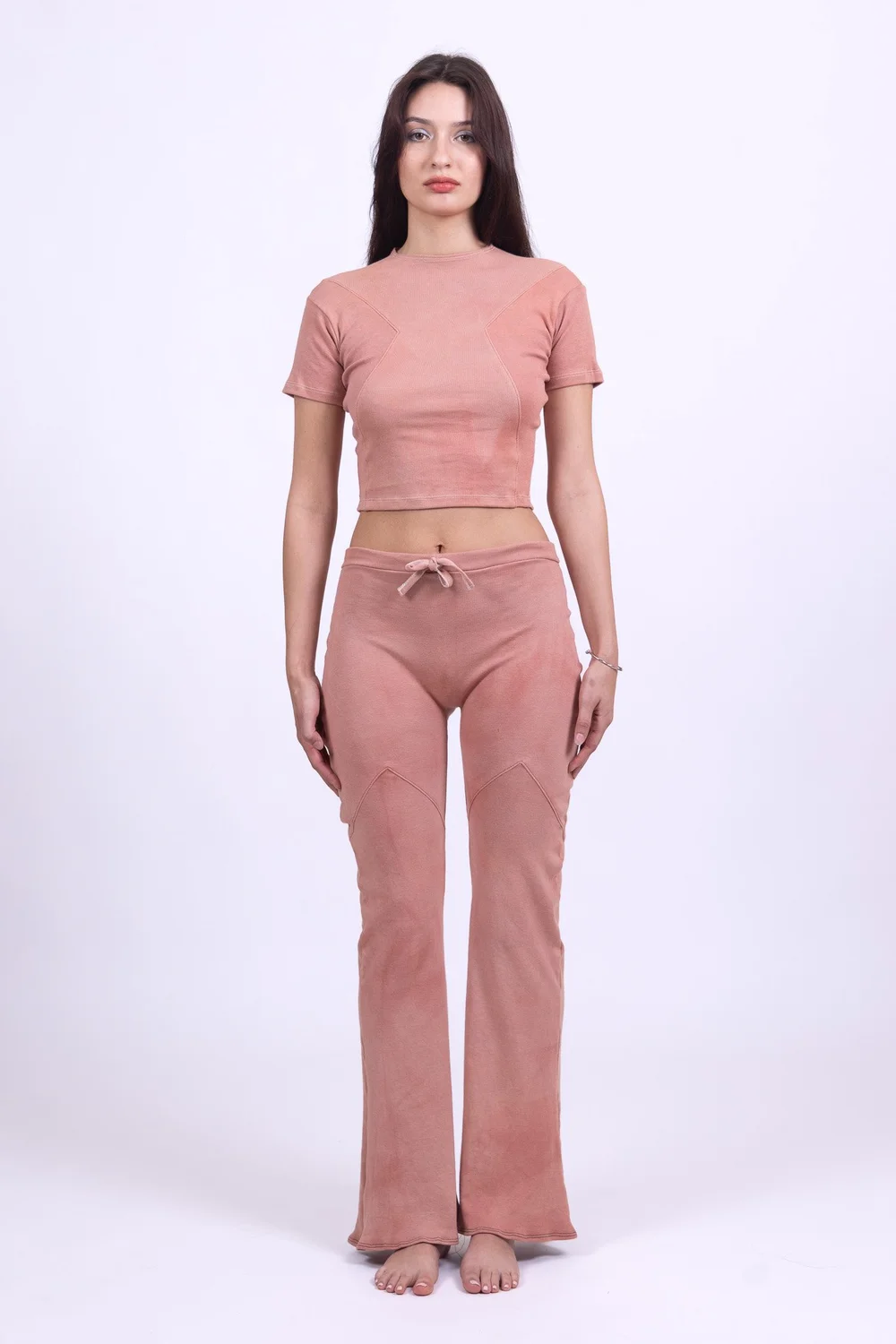 Rose Quartz Organic Cotton Cropped Shirt - Image 2