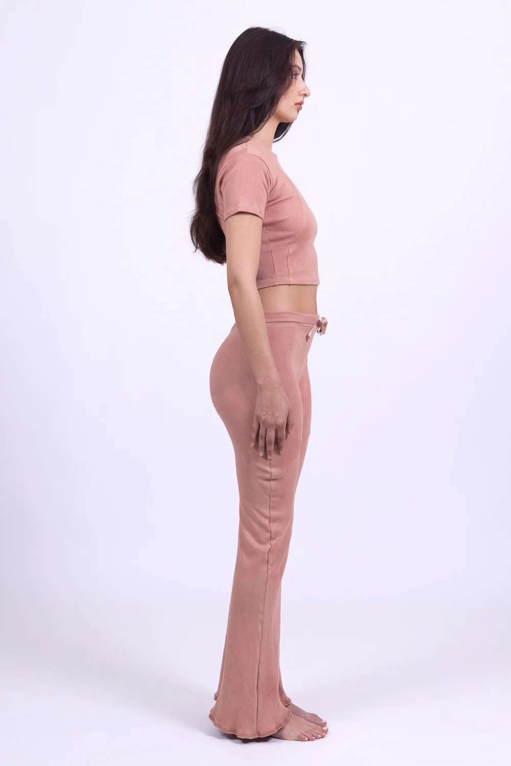 Rose Quartz Organic Cotton Cropped Shirt - Image 4