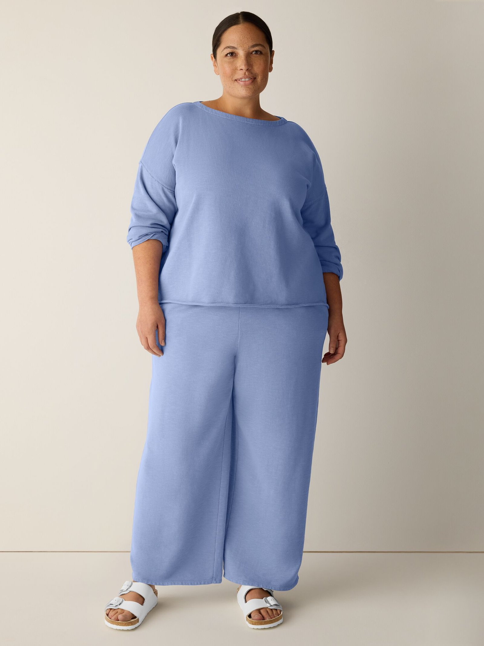 Garment-Dyed Organic Cotton Terry Bateau Neck Box-Top - Image 16