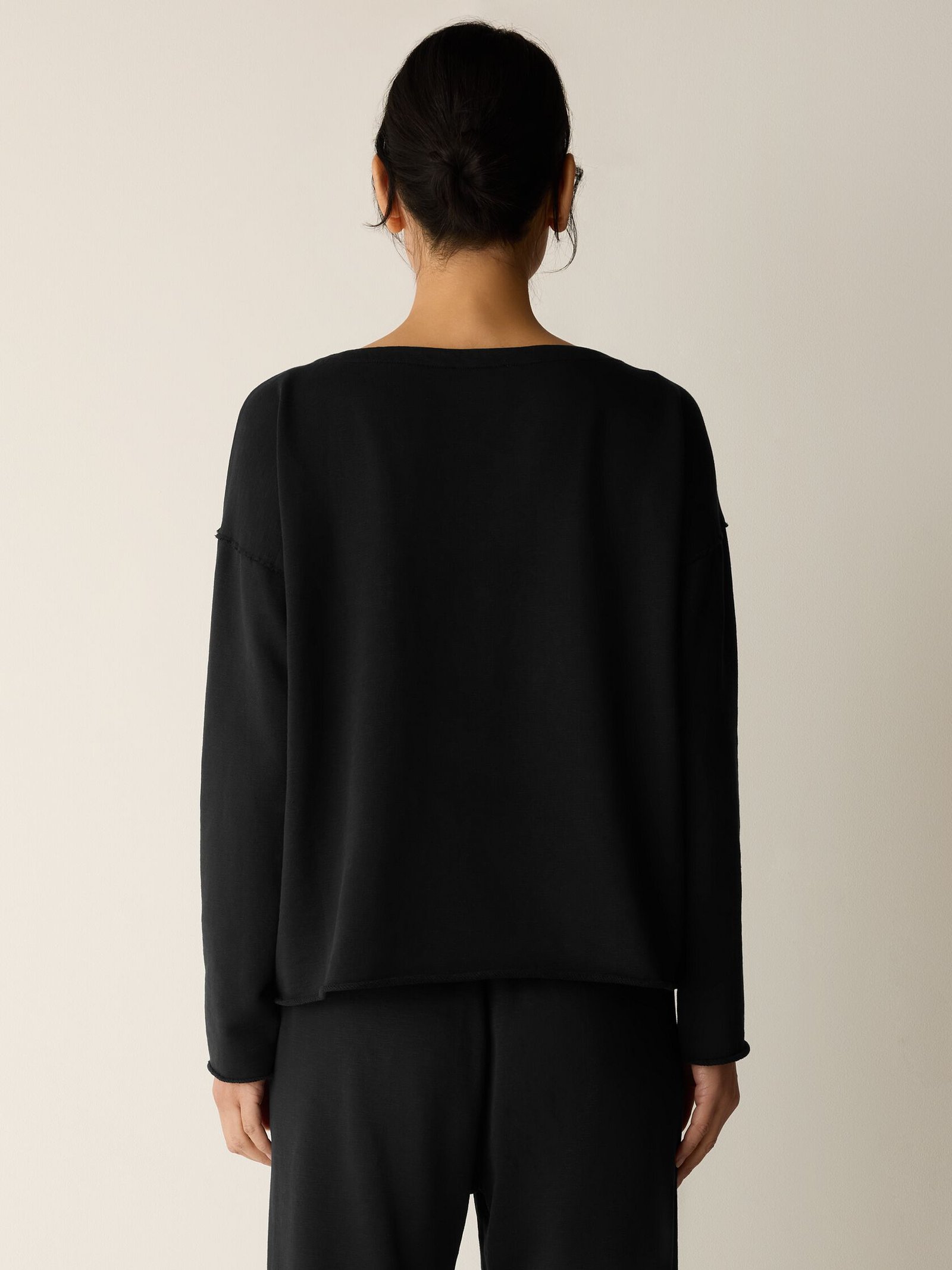 Garment-Dyed Organic Cotton Terry Bateau Neck Box-Top - Image 3