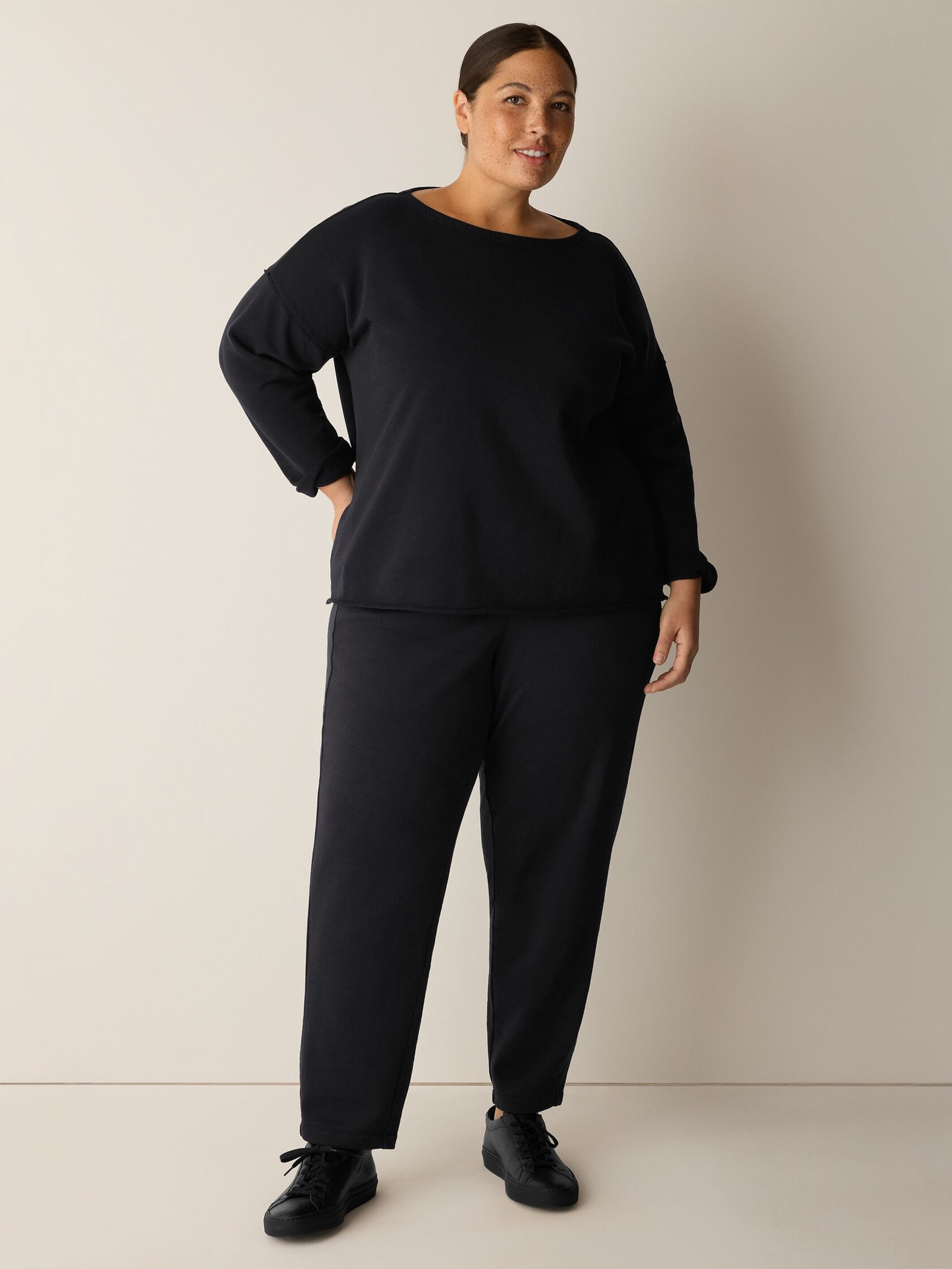 Garment-Dyed Organic Cotton Terry Bateau Neck Box-Top - Image 5