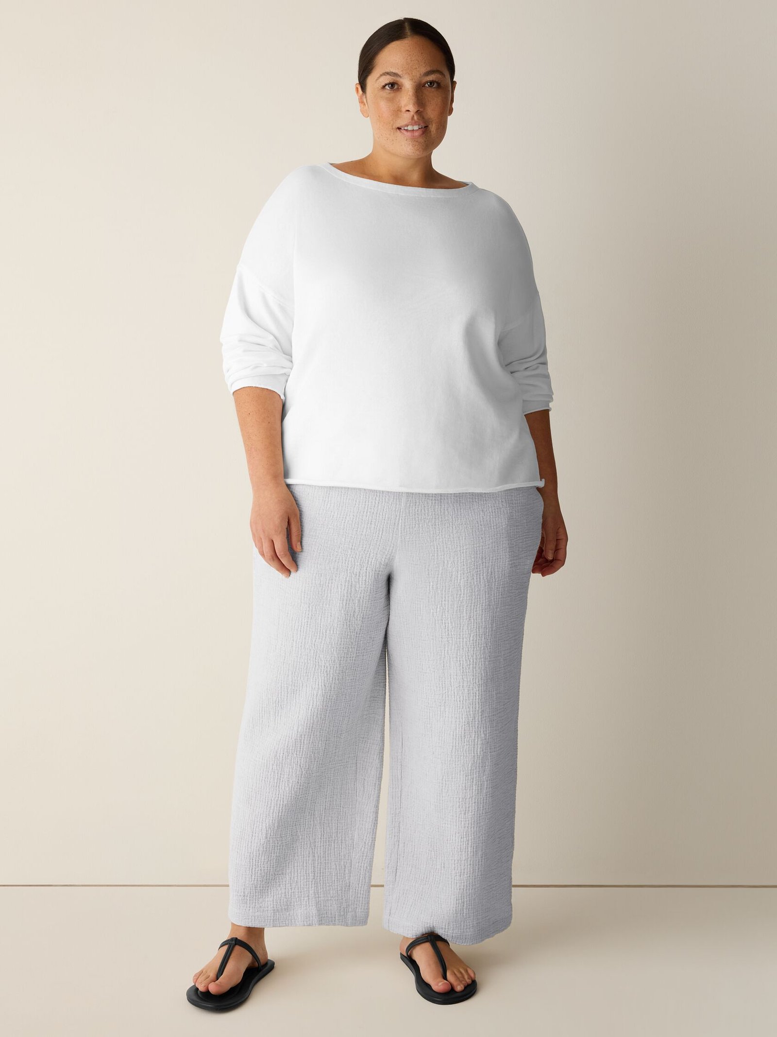 Garment-Dyed Organic Cotton Terry Bateau Neck Box-Top - Image 8