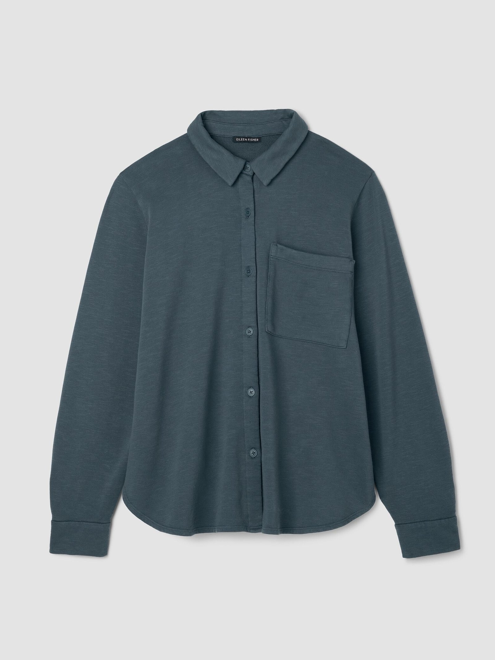 Garment-Dyed Organic Cotton Terry Classic Collar Shirt - Image 6